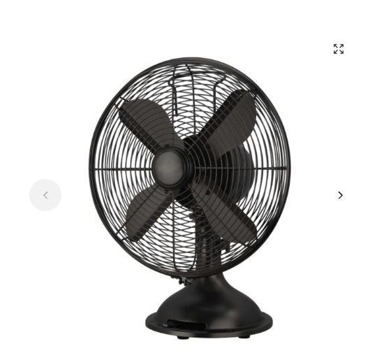 Ventilador de mesa retro Sumo VM30 12" Negro